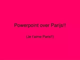powerpoint over parijs
