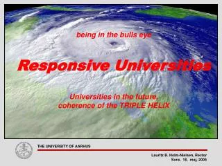 being in the bulls eye Responsive Universities Universities in the future,