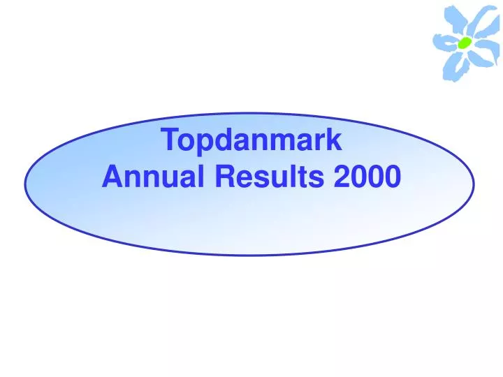 topdanmark annual results 2000