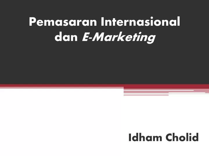 pemasaran internasional dan e marketing