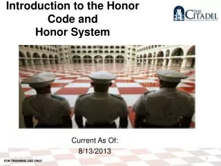 Introduction to the Honor Code and Honor System