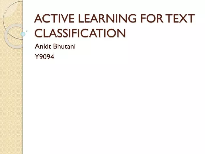active learning for text classification