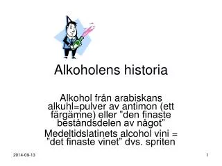 alkoholens historia