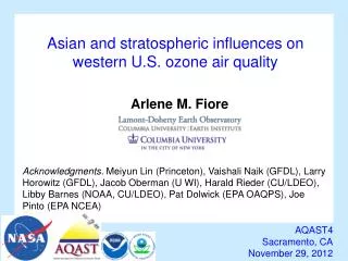 Asian and stratospheric influences on western U.S. ozone air quality