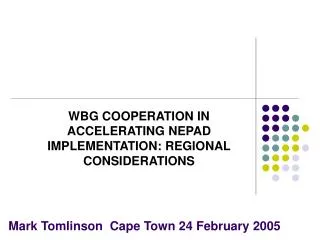 Mark Tomlinson Cape Town 24 February 2005