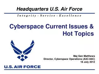 Cyberspace Current Issues &amp; Hot Topics