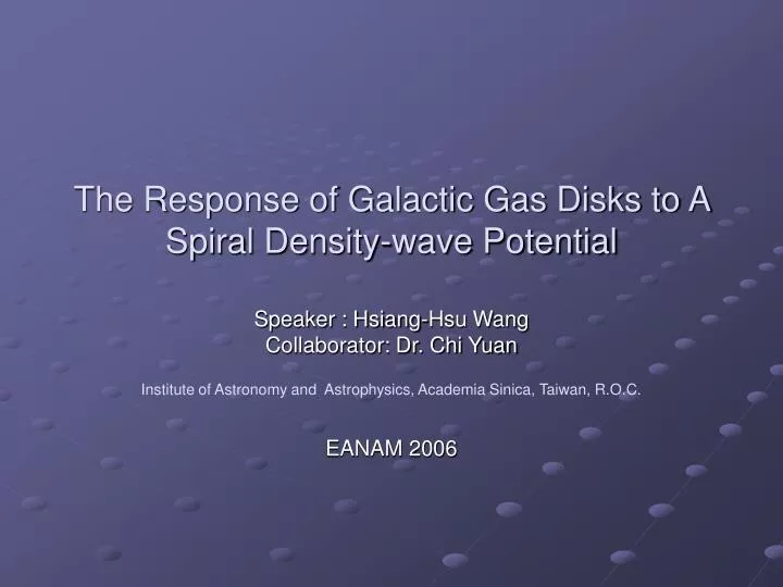 the response of galactic gas disks to a spiral density wave potential