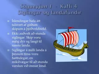 Sögueyjan 1 - Kafli 4	 Siglingar og landafundir