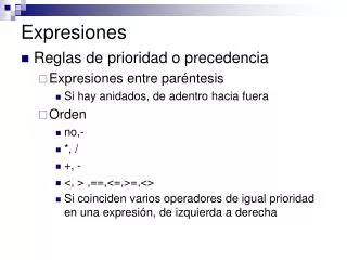 expresiones