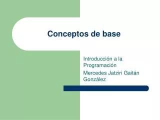 conceptos de base