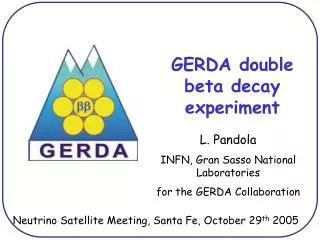 GERDA double beta decay experiment