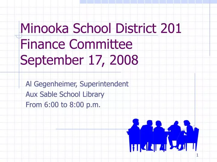 minooka school district 201 finance committee september 17 2008