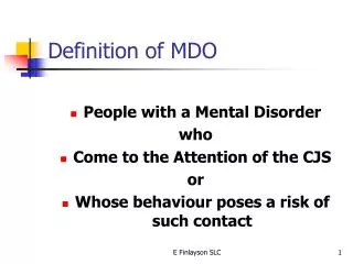 Definition of MDO