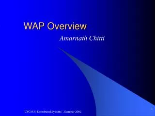 WAP Overview