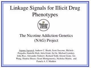 Linkage Signals for Illicit Drug Phenotypes