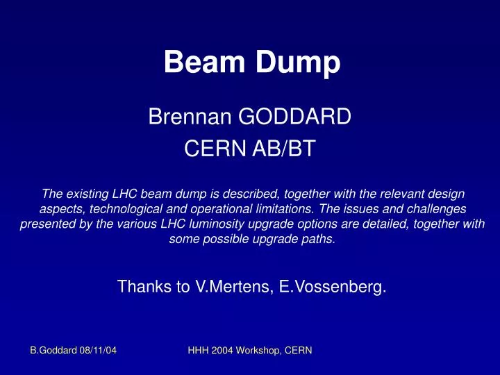 beam dump