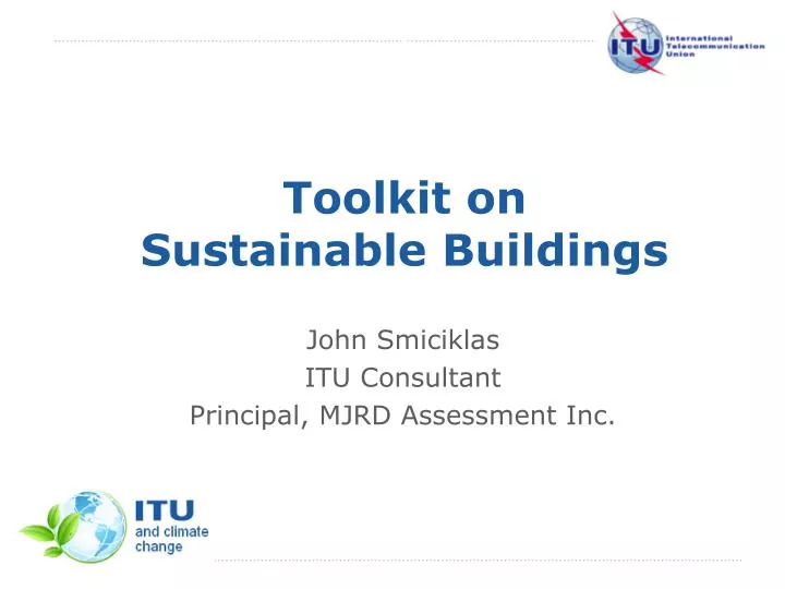 toolkit on sustainable buildings