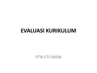 evaluasi kurikulum
