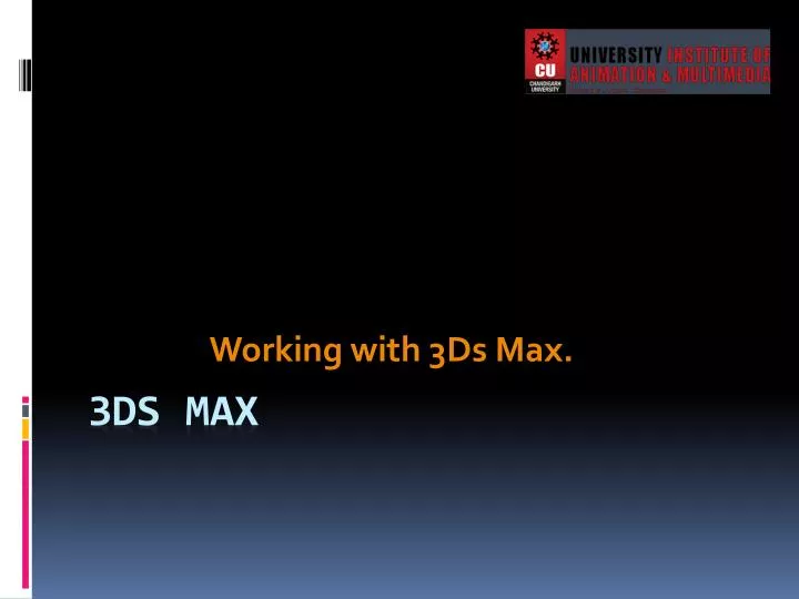 working with 3ds max