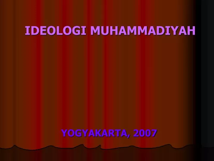 ideologi muhammadiyah
