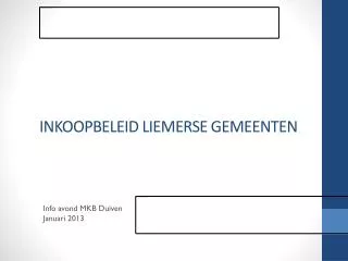 inkoopbeleid liemerse gemeenten