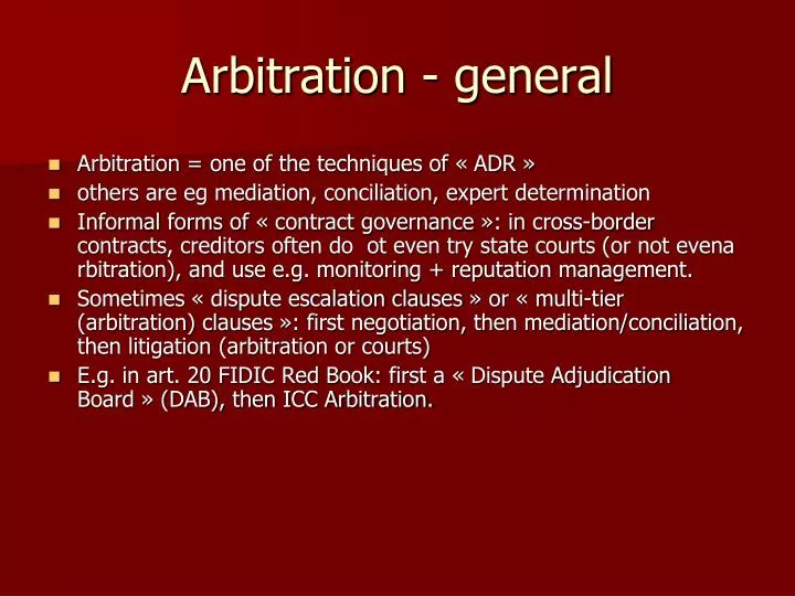 arbitration general
