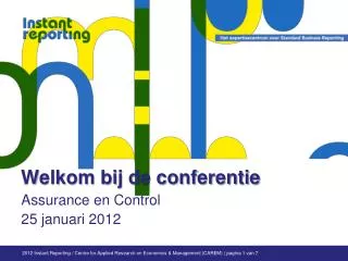 welkom bij de conferentie
