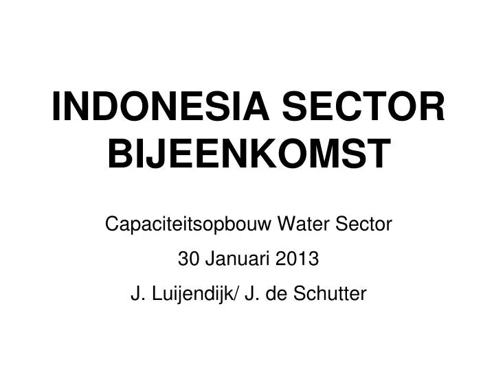 indonesia sector bijeenkomst