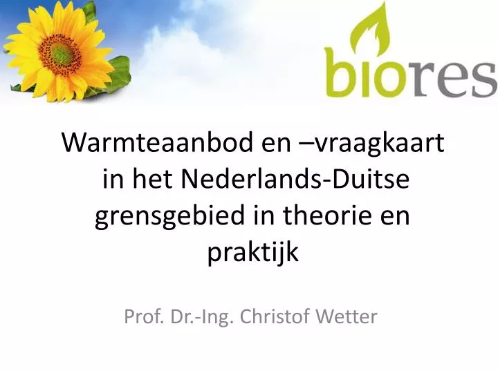 warmteaanbod en vraagkaart in het nederlands duitse grensgebied in theorie en praktijk