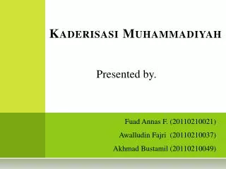 kaderisasi muhammadiyah