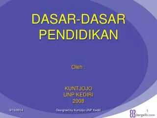 dasar dasar pendidikan
