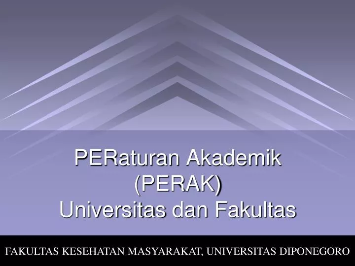 peraturan akademik perak universitas dan fakultas