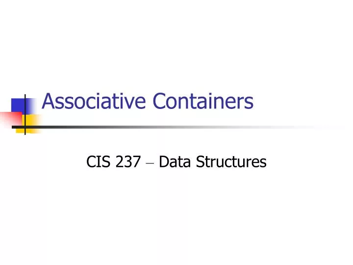 associative containers