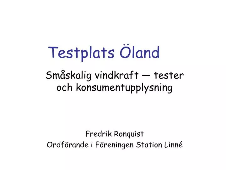 testplats land