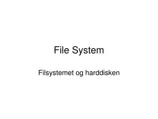 file system