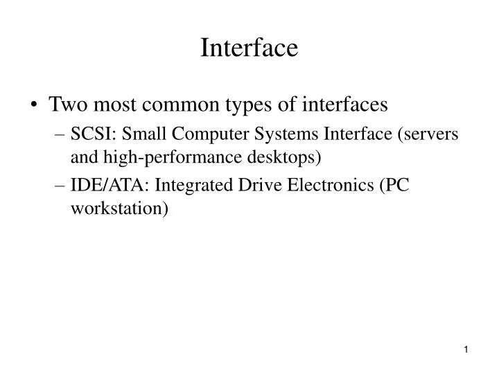 interface