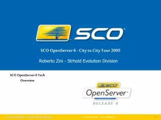 SCO OpenServer 6 Tech Overview