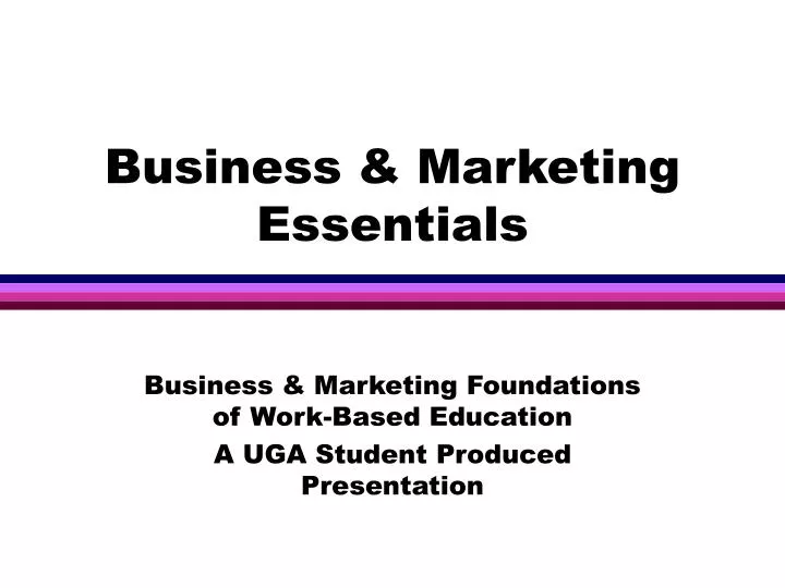 business marketing essentials