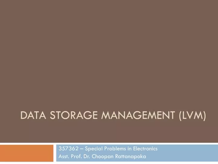 data storage management lvm