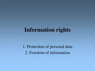 Information rights
