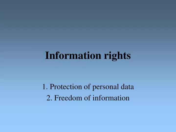 information rights