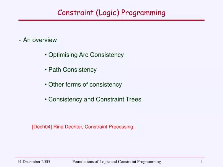 constraint logic programming