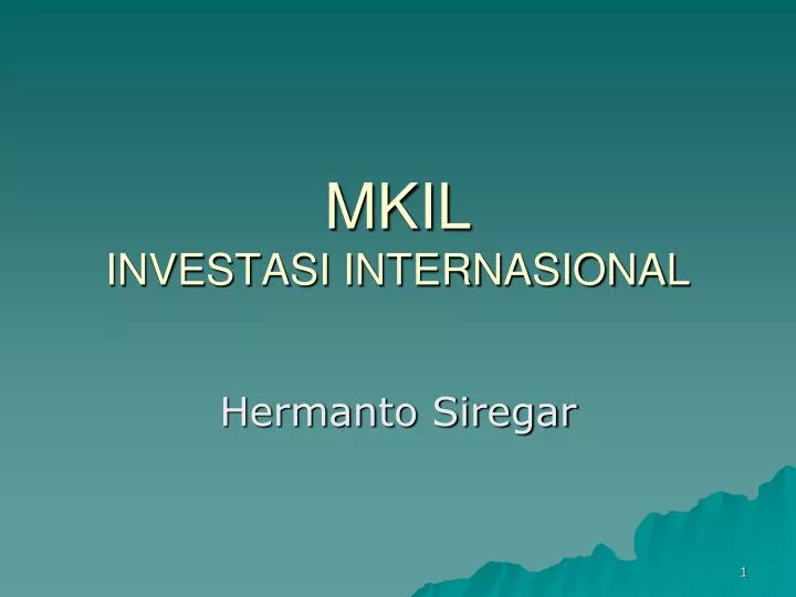 mkil investasi internasional