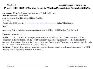 Project: IEEE P802.15 Working Group for Wireless Personal Area Networks (WPANs)