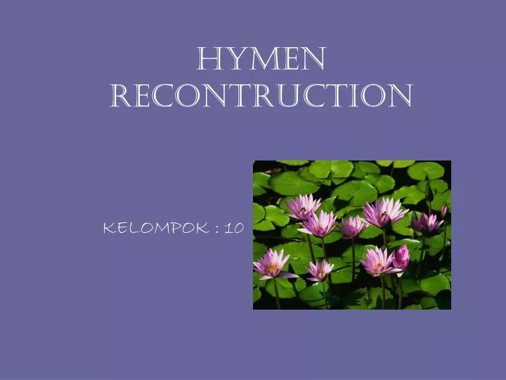 hymen recontruction