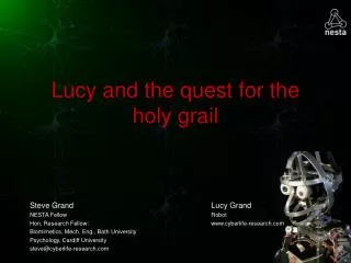 Lucy and the quest for the holy grail