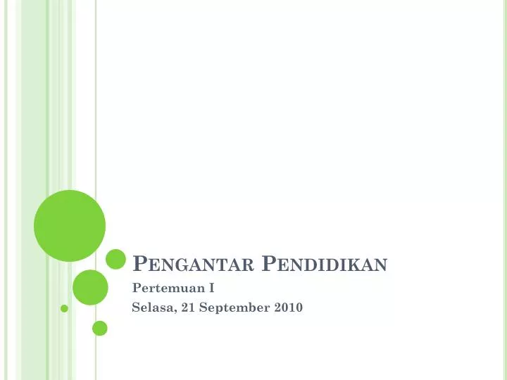 pengantar pendidikan