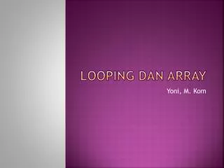 looping dan array