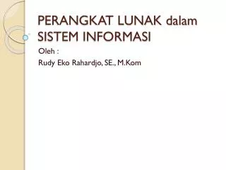 perangkat lunak dalam sistem informasi