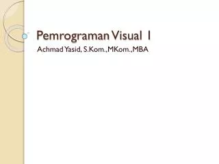 pemrograman visual 1